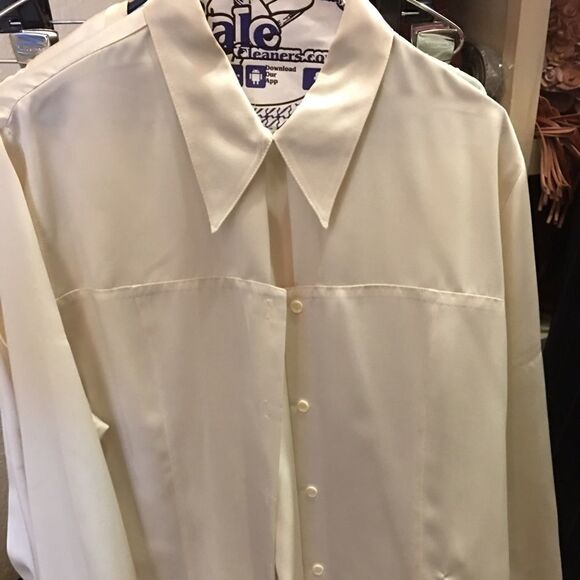 PERFECT THICK Silk Collar Top for Elegance - Picture 1 of 4